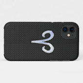 Modern Chrome like Aries Zodiac Sign Case-Mate iPhone Case (Achterkant (horizontaal))