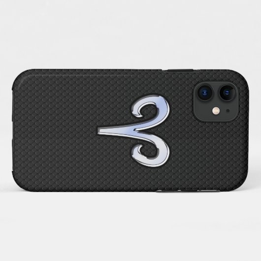 Modern Chrome like Aries Zodiac Sign Case-Mate iPhone Case (Achterkant (horizontaal))
