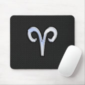 Modern Chrome like Aries Zodiac Sign Muismat (Met muis)
