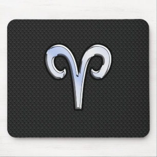 Modern Chrome like Aries Zodiac Sign Muismat