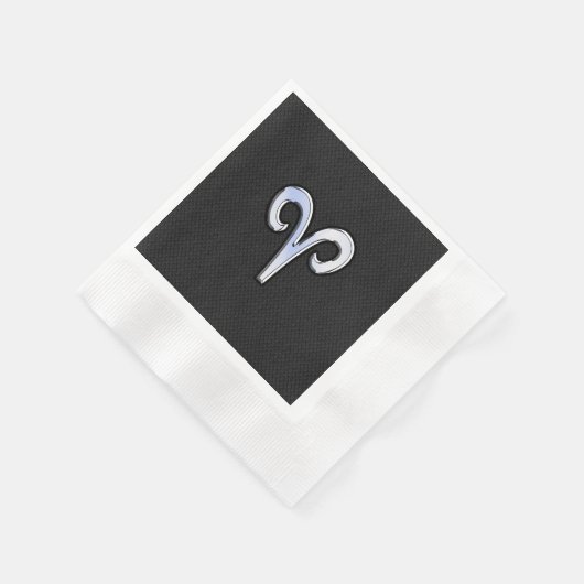 Modern Chrome like Aries Zodiac Sign Servetten (Hoek)