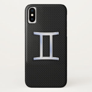 Modern Chrome like Gemini Zodiac Sign iPhone X Hoesje