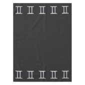 Modern Chrome like Gemini Zodiac Symbol Tafelkleed (Voorkant)