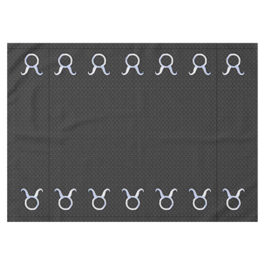 Modern Chrome zoals Taurus Zodiac Sign Tafelkleed (Voorkant (Horizontaal))