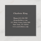 Modern Circle Hello Carré Carte de visite (Dos)