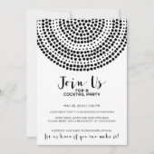 Modern cirkel stippelpatroon - Boho cocktail party Kaart (Voorkant)