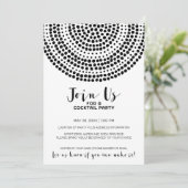 Modern cirkel stippelpatroon - Boho cocktail party Kaart (Staand voorkant)