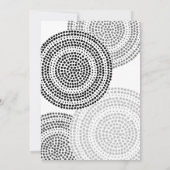 Modern cirkel stippelpatroon - Boho cocktail party Kaart (Achterkant)