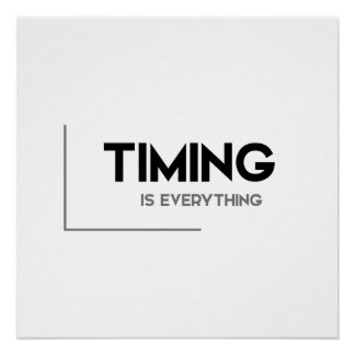MODERN-citaten: timing is alles Perfect Poster