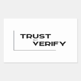 MODERN citeert: vertrouwen maar verifieer Rechthoekige Sticker