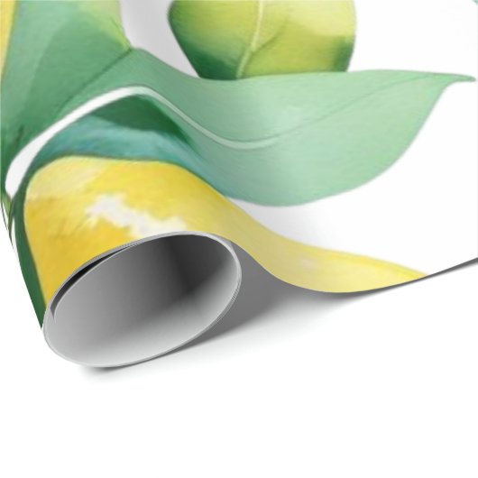 Modern citroenblauw bloemenscript vrijgezellenfees cadeaupapier (Rol Hoek)