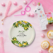 Modern citroenfruit | Bruiloft Papieren Bordje (Feest)