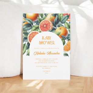 Modern Citrus Baby shower Kleurrijk Geslachtsneutr Kaart