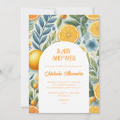 Modern Citrus Baby shower Kleurrijk Geslachtsneutr Kaart (Voorkant)