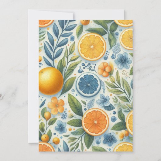 Modern Citrus Baby shower Kleurrijk Geslachtsneutr Kaart (Achterkant)