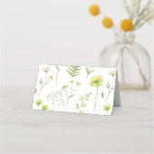 Modern Citrus Green Wildflower Folded Escort or (Achterkant)