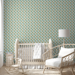 Modern Citrus Sinaasappel Pattern Peel Stick Behang