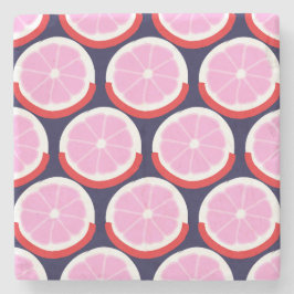 Modern Citrus Slice Midnight Market Stenen Onderzetter
