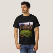 Modern City Skyline Night Lights Graphic T-Shirt (Devant entier)