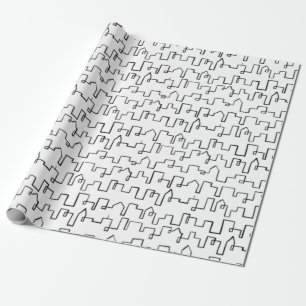 Modern Cityscape beschilderd design Cadeaupapier