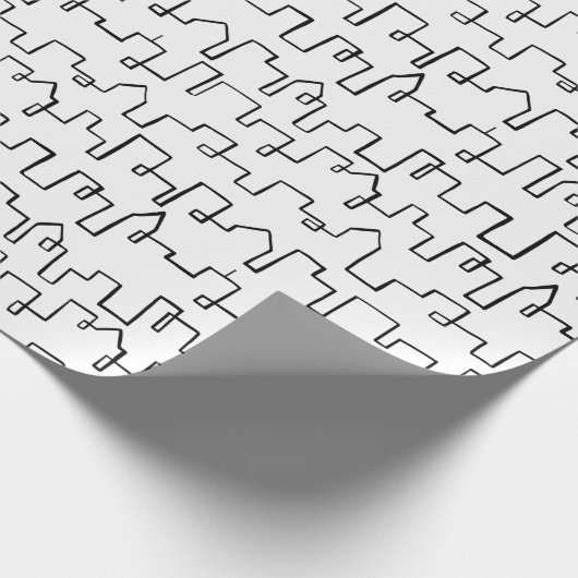 Modern Cityscape beschilderd design Cadeaupapier (Hoek)