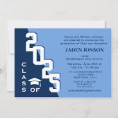 Modern Class of 2024 Afstudeerder Blue Graduation  Kaart (Voorkant)