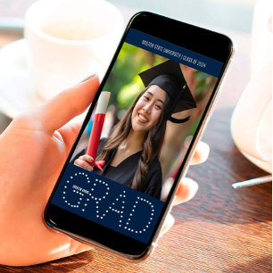 Modern Class of 2024 Foto Afstuderen Aankondiging