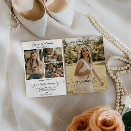 Modern Class of 2026 Photo Graduation Invite Kaart