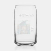 Modern Class of Name Afstudeerder Gift Blikvorm Glas (Achterkant)