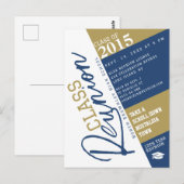 Modern Class Reunion Design Invitation Postcard (Devant / Derrière)