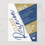Modern Class Reunion Design Invitation Postcard Briefkaart (Voorkant)