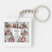 Modern Classic Custom 6 Familie Fotocollage Sleutelhanger (Achterkant)