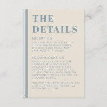 Modern Classic Details Blue Striped Wedding 