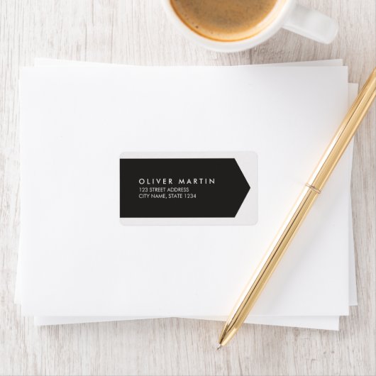 Modern Classic donkergrijs en lichtgrijs Adresetik Etiket (Insitu)