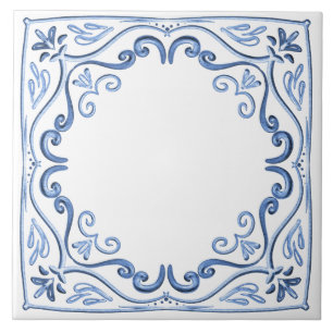 Modern Classic Dusty Blue en White Tegeltje