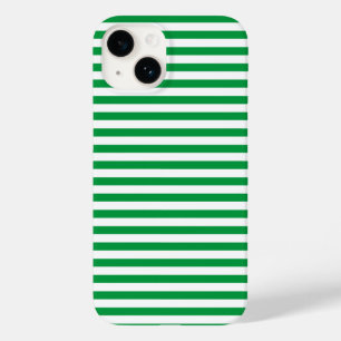 Modern Classic Groen en Wit Gestreept Case-Mate iPhone 14 Hoesje