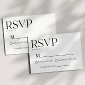 Modern Classic Minimal Eenvoudige Bruiloft RSVP Ka