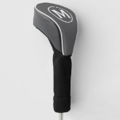 Modern Classic Monogram grijs Golfheadcover (Schuin)