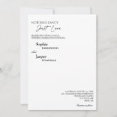 Modern Classic Niets Fancy Photo Wedding Kaart (Voorkant)