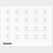 Modern Classic Personalized Names Wedding Sticker (Feuille)