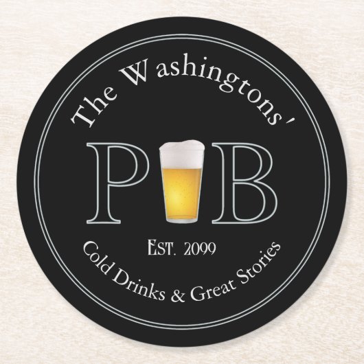 Modern Classic Pub Bierfrisdrank kan Onderzetters (Voorkant)