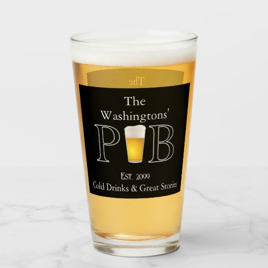 Modern Classic Pub Drink brillenglazen Pint Beer Glas (Voorkant gevuld)