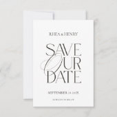 Modern Classic Save the Date Wedding Card (Devant)