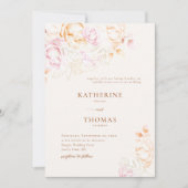 Modern Classic Terracotta Droy Fall Wedding Kaart (Voorkant)