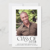 Modern Classic Typography Photo Afstuderen Aankondiging (Voorkant)