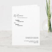 Modern Classic Wedding Folded Programme Programma (Voorkant)