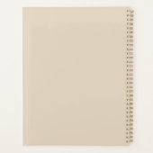 Modern Classy Beige Monogram Planner (Achterkant)