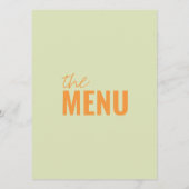 Modern Classy Bright Whimsical Unieke bruiloft Menu (Achterkant)