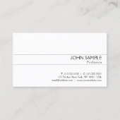 Modern Classy Clean Design White Plain Trending Visitekaartje (Voorkant)