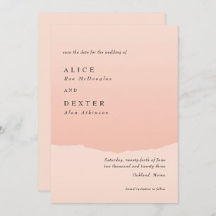 Modern Classy Elegant Blush Save the Date Kaart